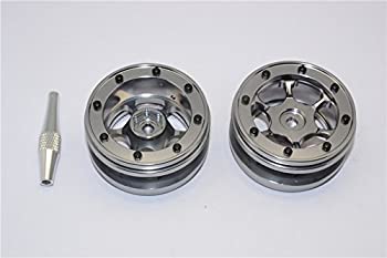 【中古】【輸入品・未使用】RCスペアパーツ Aluminum 6 Poles Wheels For 1.9%ﾀﾞﾌﾞﾙｸｫｰﾃ% Tire - 1Pr Gray Silver