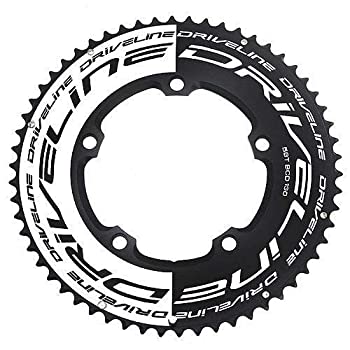 【中古】【輸入品・未使用】Driveline AL7075 Road Bike Bicycle TT Chainring 58T%カンマ% BCD 130mm%カンマ% Black x White #ST1554|スカイマーケットプラス