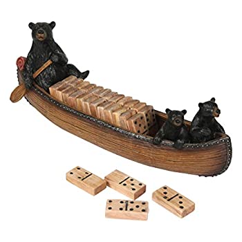【中古】【輸入品・未使用】River\'s Edge Canoe with Bears Domino Set
