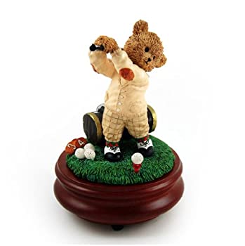 【中古】【インポート品・未当て嵌める】スレッドBears???The Perfect Swing with Golfer Threadbear Musical Figurine 262. Music Box Dancer USMAS012