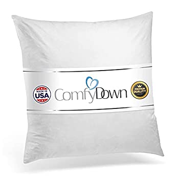 【中古】【輸入品・未使用】ComfyDown 95% Feather 5% Down%ｶﾝﾏ% 22 X 22 Square Decorative Pillow Insert%ｶﾝﾏ% Sham Stuffer - Made in USA