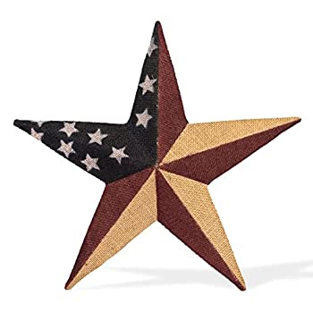 【中古】【輸入品・未使用】CWIギフト12?%ﾀﾞﾌﾞﾙｸｫｰﾃ%黄麻布Americanaスター壁飾り