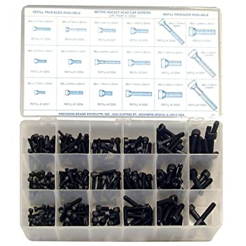 Alloy Steel Socket Plain Drive 255 Screw Cap Assortment Case 