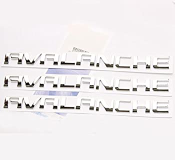 【中古】【輸入品・未使用】Yoaoo 3?x OEMクロームAvalancheネームプレートEmblems Letterバッジ3d合金のGM Avalancheシボレー光沢Shiny