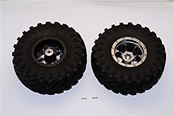 【中古】【輸入品・未使用】RCスペアパーツ Aluminium 6 Poles Beadlock With 22mm Hub & Nylon Wheels Frame With 2.2'' Tire & Foam Insert - 1Pr Gray Silver