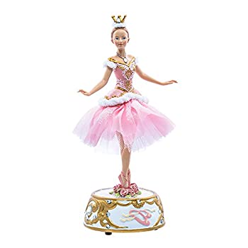 【中古】【輸入品・未使用】Kurt Adler 10インチ ピンク ミュージカルベース バレリーナフィギュア