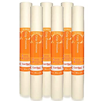 【中古】【輸入品・未使用】Con-Tact 無地 グリップ プレミアム 非粘着性 コンタクトシェルフ 引き出しライナー 18インチx 4フィート/6ロール ホワイト