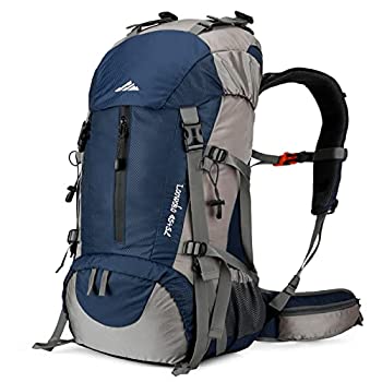 【中古】【輸入品・未使用】Loowoko ハイキングバックパック 50L 旅行 キャンプ バックパック レインカバー付き アウトドア 旅行 (ダークブルー)｜スカイマーケットプラス