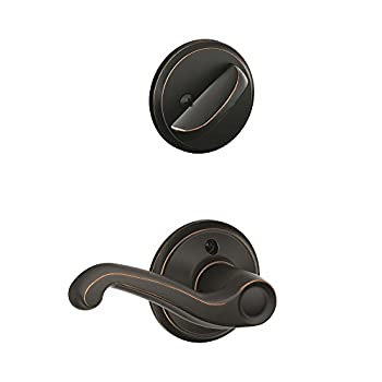 【中古】【輸入品・未使用】Schlage f59?Fla 716?RH Flair内部右利きレバーとデッドボルト、Aged Bronze (内部半分のみ)｜スカイマーケットプラス