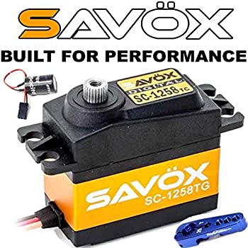 【中古】【輸入品・未使用】Savox SC-1258TG標準デジタル高速チタンギアサーボ+パワーホビーグリッチバスター+アルミホーン