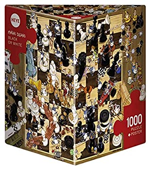 【中古】【輸入品・未使用】HEYE Puzzle ヘイパズル 08793 Marino Degano : Black or White (1000 pieces)
