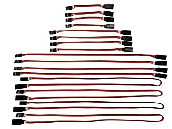 【中古】【輸入品・未使用】7.6cm 15cm 30cm 60cm JR / Spektrum / Hitec Style Servo Extension Variety Pack - 4 each - Apex RC Products 1028｜スカイマーケットプラス