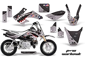 【中古】【輸入品・未使用】AMR Racing MX ダートバイク グラフィックキット ステッカー デカール ホンダ CRF50 2004-2013 - Warhawk ブラック