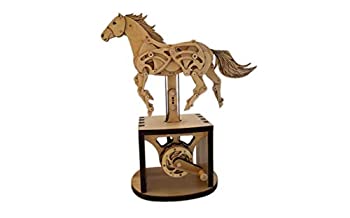【中古】【輸入品・未使用】走る馬のオートマタ　キット　（Abong 3D Wood Craft Mechanical Horse Automation Model）