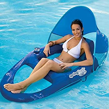 【中古】【輸入品・未使用】Swim Pool Games - Swimway - Spring Float Recliner with Canopy New 13022