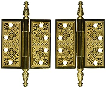 【中古】【輸入品・未使用】Deltana DSBP44U3 ソリッドブラス 装飾的 4インチ x 4インチ スクエアコーナーヒンジ