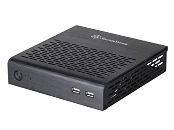 【中古】【輸入品・未使用】Silverstone Tek アルミニウム トップカバー/スチールボディ 薄型 Mini-ITX メディアセンター/HTPC ケース PT13B - ブラック 20,310円