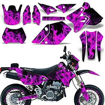 【中古】【輸入品・未使用】卸売デカール MX ダートバイク グラフィックキット ステッカー デカール スズキ DR-Z400 SM E 2000-2018対応 フレームピンク