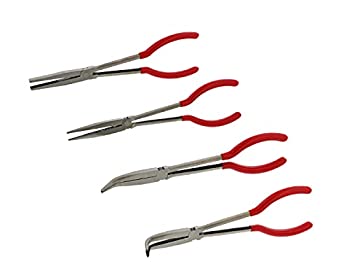 【中古】【輸入品・未使用】ABN Long Reach 11” Inch Plier 4-Piece Set ? 90-Degree Angle%カンマ% 45-Degree Angle%カンマ% Straight Needle Nose%カンマ% and Duckbill Pliers|スカイマーケットプラス