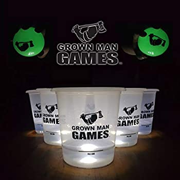 【中古】【輸入品・未使用】Grown Man Games 暗闇で光る ヤードポン ジャイアントビアポン ドリンクゲーム/ヤードゲーム 子供と大人用アウトドアゲーム バケットポンビーチ｜スカイマーケットプラス