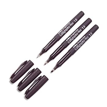 【中古】【輸入品・未使用】Artline Ergoline 3.0mm カリグラフィーペン - ブラック (12本パック)