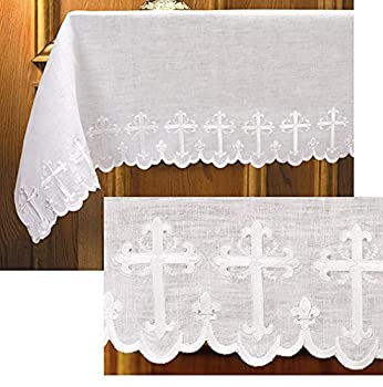 【中古】【インポート品・未当て嵌める】Scallop Edged Embroidered Altar Frontal by Faithful Gifts インテリア・寝具・収納-その他