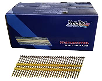 【中古】【輸入品・未使用】NailPro 3インチby 0.120???1000個入りカートン???タイプ304ステンレススチール???21度(20???22度Nailers) プラスチックストリップ???リングフル