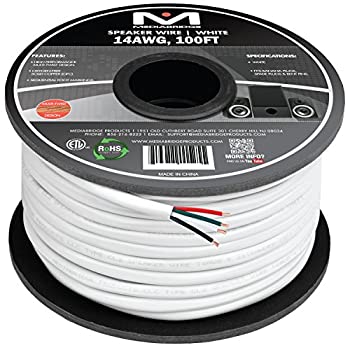 【中古】【インポート品・未当て嵌める】Mediabridge? 14AWG 4コンダクタースピーカーワイヤ (100フート、白いこと) - 99.9%無O銅 - ETL公証手に入れる \u0026 CL2定格壁内当て嵌める(部分品# SW-14X