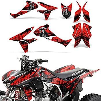 【中古】【輸入品・未使用】卸売 Decals ATV グラフィックキット ステッカー デカール Honda TRX 450R 2004-2016対応 - リーパー V2 レッド