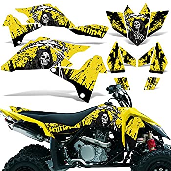 【中古】【輸入品・未使用】スズキltr450?2006???2009グラフィックキットATV Quad DecalステッカーラップLtr 450?Reaperイエロー