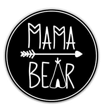 【中古】【インポート品・未当てはめる】GT Graphics Mama Bear Camping 黒いこと - 5in ビニールステッカー - 車 万覚え帳マイコン Iパッド - 雨合羽デ長い巻き毛