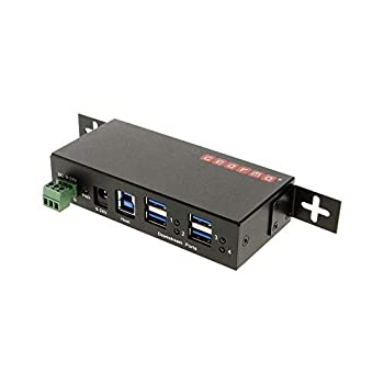 【中古】【輸入品・未使用】GearMo USB 3.0?4ポート工業メタルハブW / 15kv ESD保護