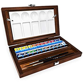 【中古】【輸入品・未使用】Royal Talens ? ナショナルギャラリー ? 水彩木製ボックス ? 24パン+ブラシ