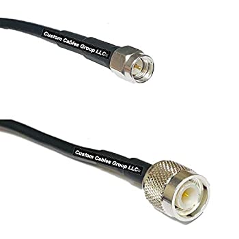 【中古】【インポート品・未当て嵌める】50フート RFC195 KSR195 しろがね色メッキSMA牡からTNC牡 RF同軸有線テレビ