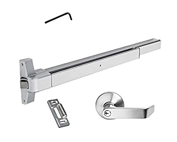 【中古】【輸入品・未使用】Dynasty Hardware プッシュバー パニックエクジットデバイス アルミ 外付けレバー付き