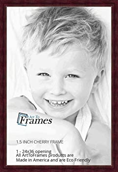 【中古】【インポート品・未当て嵌める】ArtToFrames 24?x 36?/ 24?x 36すがた絵一こまCherry Stain withゴールドビーズ。。1.5?%ﾀﾞﾌﾞﾙｸｫｰﾃ% Wide (wom7515?)