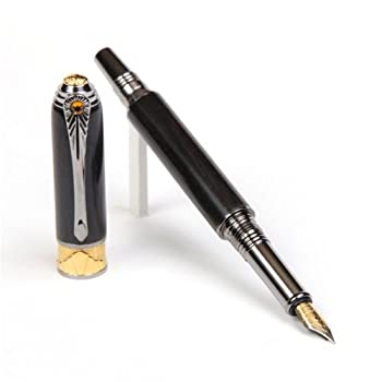 【中古】【インポート品・未当て嵌める】Art Deco筆???黒いことチタニウムand 22?ktゴールド???黒いこと木材