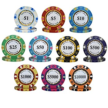 【中古】【輸入品・未使用】500枚入り14?g Monte Carlo Poker Clubポーカーチップバルク???Choose Denominations｜スカイマーケットプラス