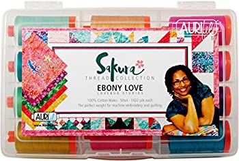 【中古】【輸入品・未使用】Ebony Love サクラ Aurifil スレッドキット 12 ラージスプール 50 ウェイト EL50SC12
