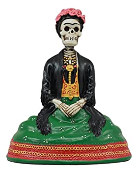 【中古】【輸入品・未使用】Gifts & Decor メキシカン Dias De Los Muertos 座っている女性 スケルトン 死者の日 彫刻 置物