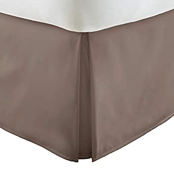 【中古】【輸入品・未使用】ienjoy Home IEH-BEDSKIRT-ホームコレクション プリーツベッドスカート キング ブラウン IEH-BEDSKIRT-KING-TAUPE