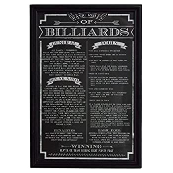 【中古】【輸入品・未使用】Hathaway ビリヤードゲームルール ウォールアート ブラック