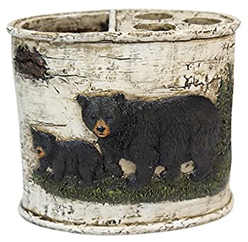 【中古】【輸入品・未使用】LL Home Bear on Birch Toothbrush Holder Decro