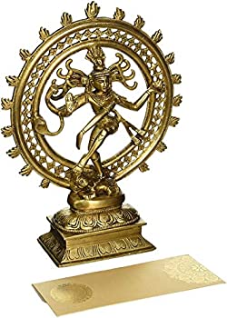 【中古】【輸入品・未使用】Hindu God DeityシヴァDancing Nataraja Natraj真鍮Statue Sculpture for Home Decor Temple Mandir 6?%ﾀﾞﾌﾞﾙｸｫｰﾃ%