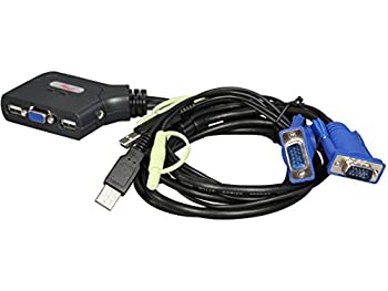 【中古】【輸入品・未使用】Rosewill RKV-17001 2ポート USBケーブル KVMスイッチ オーディオ付き