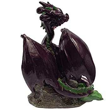 【中古】【輸入品・未使用】Pacific Giftware ドラゴンファンタジー エッグプラント ドラゴン 樹脂フィギュア