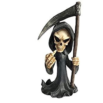 【中古】【輸入品・未使用】Nemesis Now Fear Cursing Grim Reaper フィギュア ブラック 21.5cm|スカイマーケットプラス