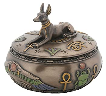 【中古】【インポート品・未当て嵌める】エジプシャン小箱 アヌビス Anubis
