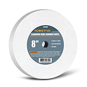 【中古】【輸入品・未使用】POWERTEC 15505ホワイト酸化アルミニウム砥石、8インチx 1インチ、5/8インチアーバー、120グリット|スカイマーケットプラス