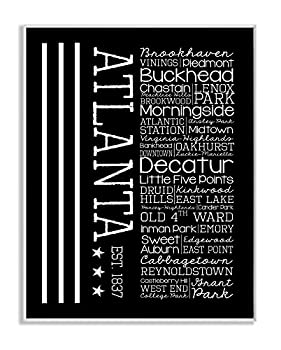 【中古】【輸入品・未使用】Stupell Home Decor アトランタ・ワードと都市のタイポグラフィアートウォールプレート、10 x 0.5 x 15、アメリカ製。｜スカイマーケットプラス